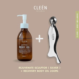 Cleén Sculptor & Body Oil Set (Recovery Body Oil 200ml + Silver Rejuvenate Sculptor)