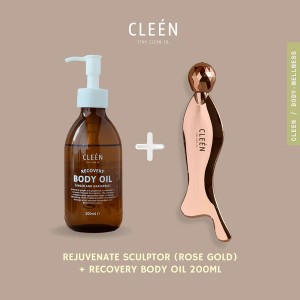 Cleén Sculptor & Body Oil Set (Recovery Body Oil 200ml + Rose Gold Rejuvenate Sculptor)