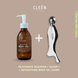 Cleén Sculptor & Body Oil Set (Detoxifying Body Oil 200ml + Silver Rejuvenate Sculptor)