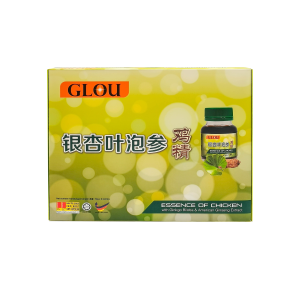 GLOU ESSENCE OF CHICKEN W. GINKGO BILOBA & A.GINSENG (6X70G)